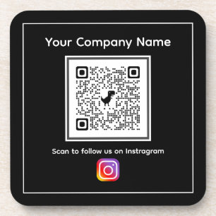 Dessous de verre en plastique dur avec code QR