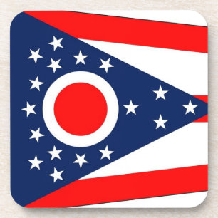 Dessous de verre en plastique dur avec drapeau de 