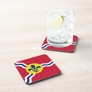 Dessous de verre en plastique dur avec drapeau de