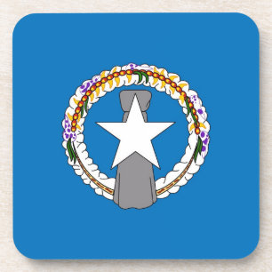 Dessous de verre en plastique dur avec drapeau de