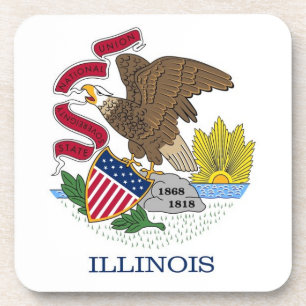 Dessous de verre en plastique dur avec drapeau de