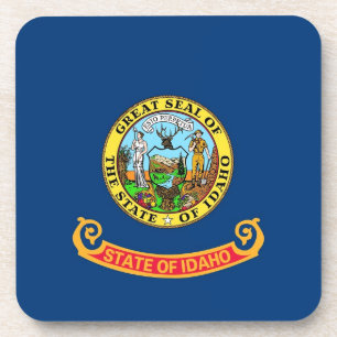 Dessous de verre en plastique dur avec drapeau de