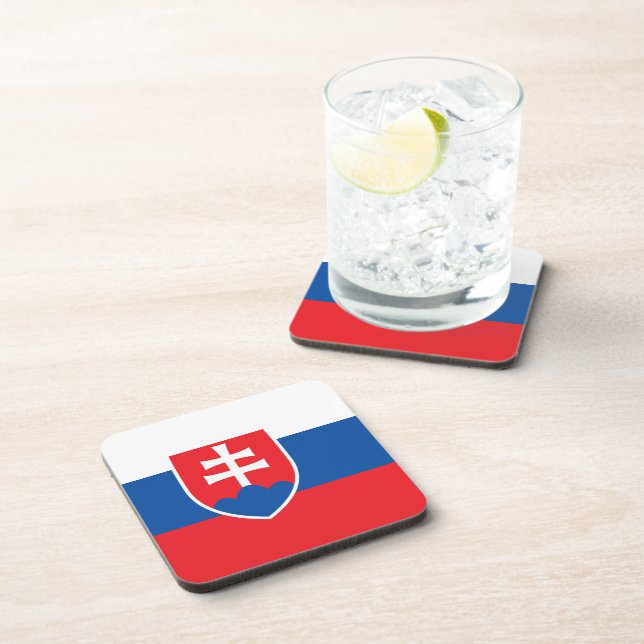 Dessous de verre en plastique dur avec drapeau de  (Côté Droit)