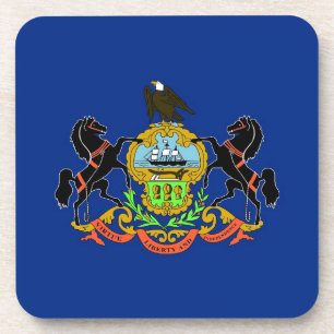 Dessous de verre en plastique dur avec drapeau de 