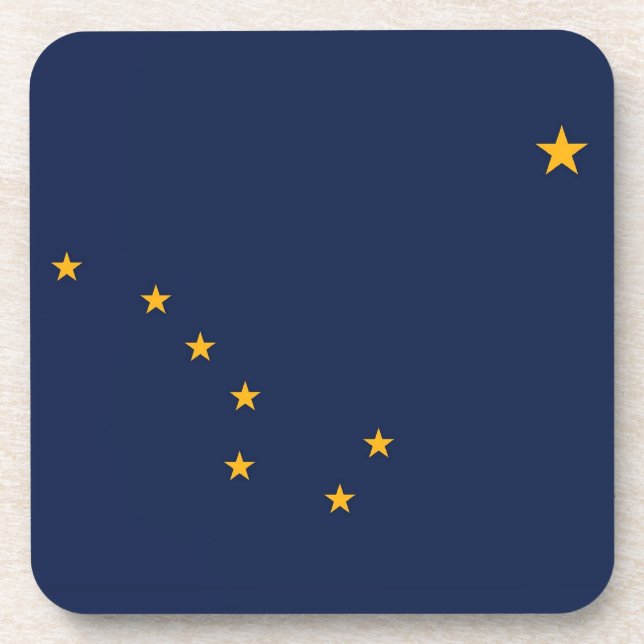 Dessous de verre en plastique dur avec drapeau de  (Devant)