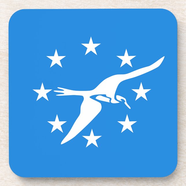 Dessous de verre en plastique dur avec drapeau de  (Devant)