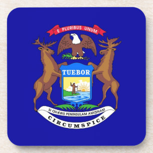 Dessous de verre en plastique dur avec drapeau du