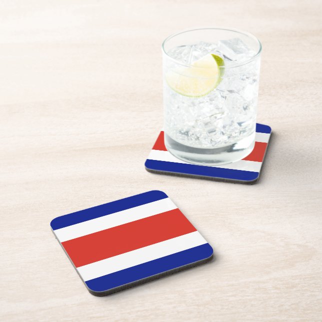 Dessous de verre en plastique dur avec drapeau du  (Côté Droit)