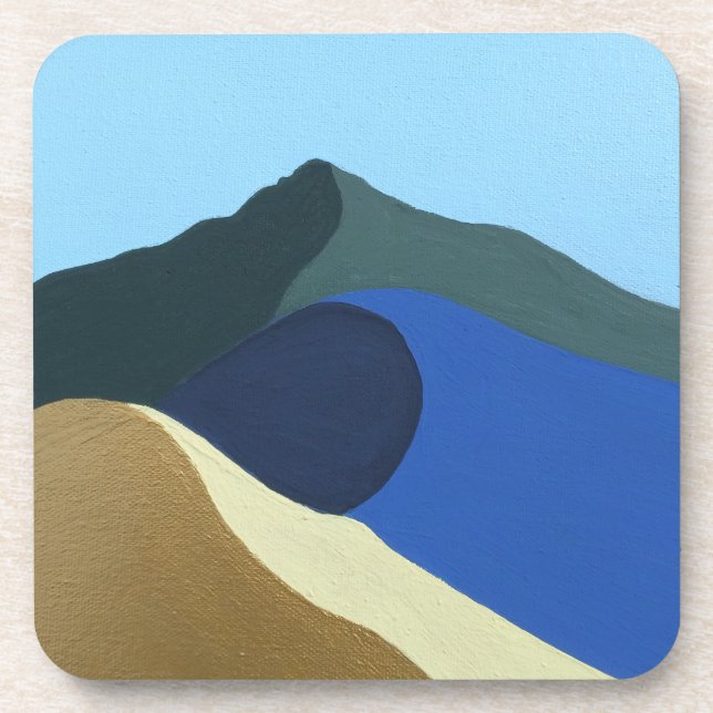 Dessous de verre en plastique dur Couleurs du Mont (Devant)