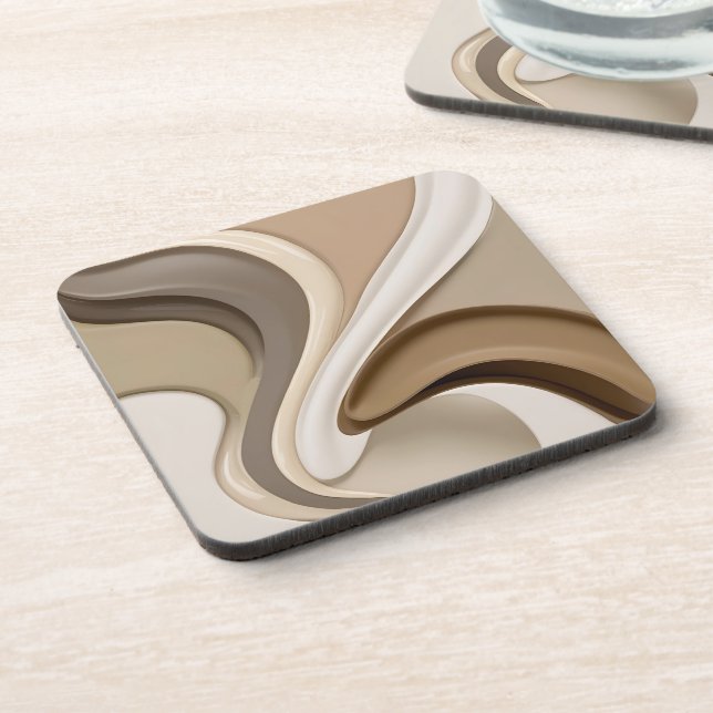 Dessous de verre en plastique dur en graphisme élé (Côté gauche)