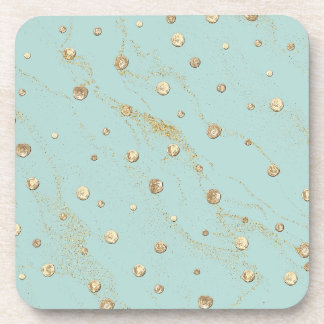 Dessous de verre en plastique dur or