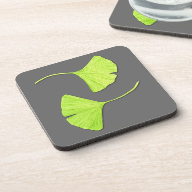 Dessous de verre en plastique Feuille Ginkgo (Côté gauche)