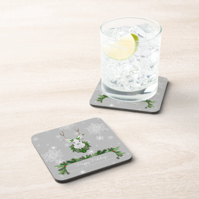 Dessous de verre en plastique gris Reindeer (Côté Droit)