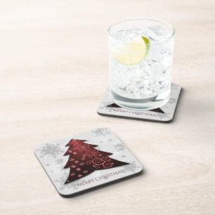 Dessous de verre en plastique Red Festif Christmas