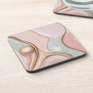 Dessous de verre en plastique rigide à motif stylé
