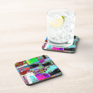 Dessous de verre en plastique rigide – Quadrillage