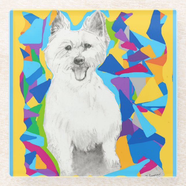 dessous-de-verre en verre (Devant)