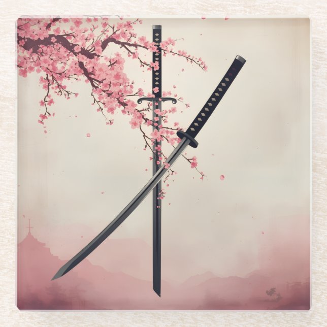 Dessous-de-verre En Verre 「刀と散華（Katana to Sange）」 (Devant)