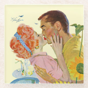 Dessous-de-verre En Verre 2 Amour-Frappés