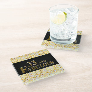 Dessous-de-verre En Verre 33e anniversaire 