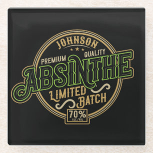 Dessous-de-verre En Verre Absinthe Herbal Spirit Liquor Étiquette