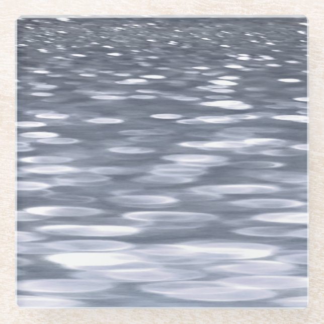 Dessous-de-verre En Verre Abstrait #3 : Chimeur de gunmetal (Devant)