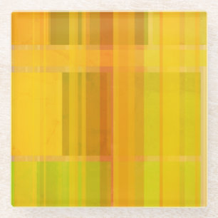 Dessous-de-verre En Verre Abstrait moderne   Couleurs d'agrumes colorées