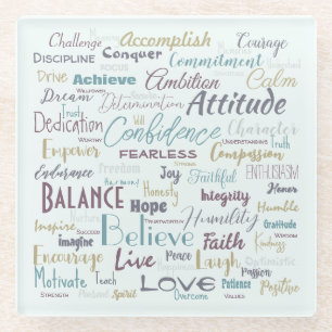 Dessous-de-verre En Verre Affirmations
