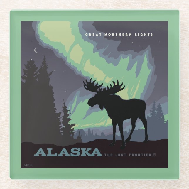 Dessous-de-verre En Verre Alaska | Oie des aurores nordiques (Devant)