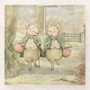 Dessous-de-verre En Verre Alexander et Pigling Bland par Beatrix Potter