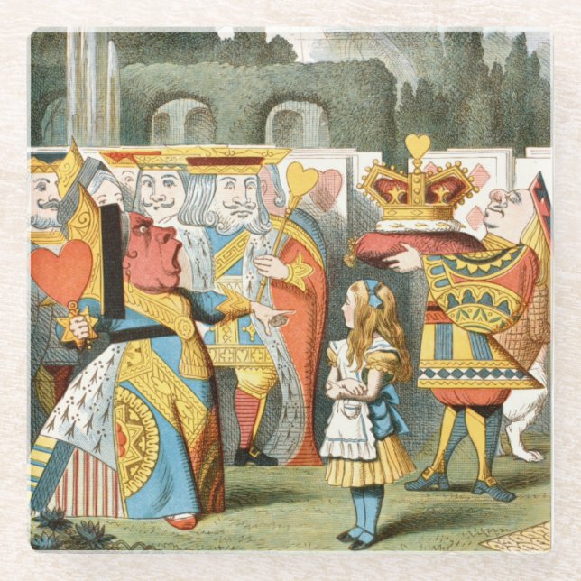 Dessous-de-verre En Verre Alice Au Pays Des Merveilles (Devant)