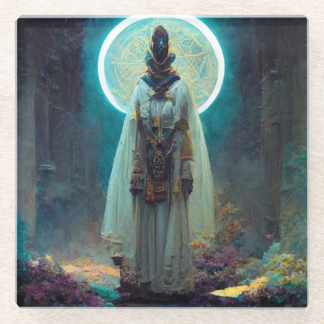 Dessous-de-verre En Verre Alien Fae 2 Imaginaire Sci-Fi (Devant)