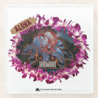 DESSOUS-DE-VERRE EN VERRE ALOHA 42