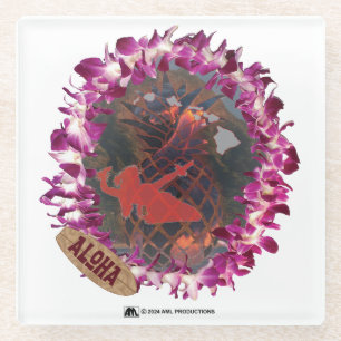 DESSOUS-DE-VERRE EN VERRE ALOHA 53