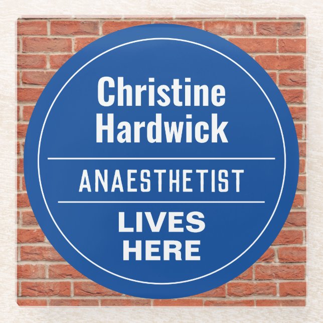 Dessous-de-verre En Verre Amusant Anesthetist Mur Plaque Style Dessous de ve (Devant)