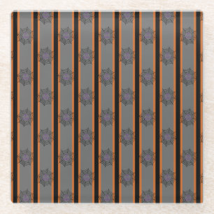 Dessous-de-verre En Verre Amusement et fantaisie Halloween Spider Webs