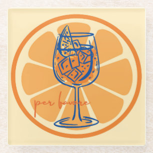 Dessous-de-verre En Verre Aperol Par Faveur