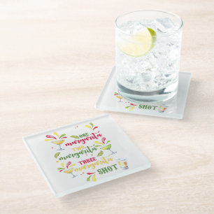 Dessous-de-verre En Verre Aquarelle Festive Margarita Carré