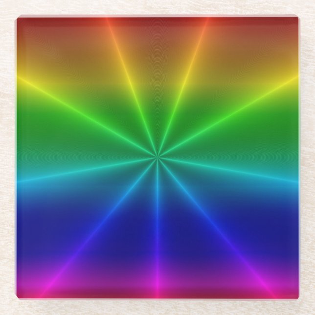 Dessous-de-verre En Verre Arc-en-ciel (Devant)