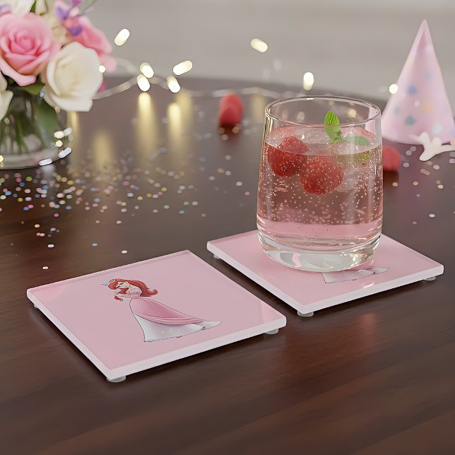 Dessous-de-verre En Verre Ariel Glass Coaster (Créateur téléchargé)
