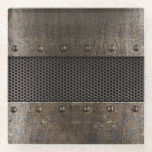 Dessous-de-verre En Verre Arrière - plan grunge en métal