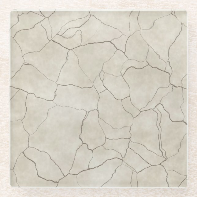 Dessous-de-verre En Verre Arrière - plan texturé beige (Devant)