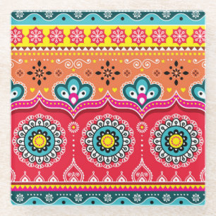 Dessous-de-verre En Verre Art du camion pakistanais : coloré