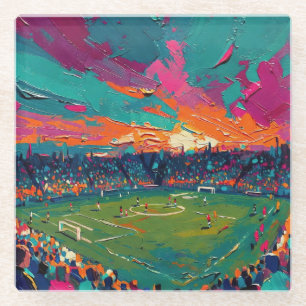 Dessous-de-verre En Verre Art du football (#1)