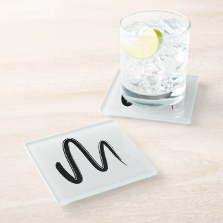 Dessous-de-verre En Verre Art graphique de motif minimaliste dessiné à la ma