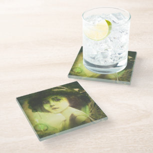 Dessous-de-verre En Verre Art mystique de l'Imaginaire de la fée de l'arbre 