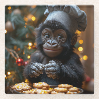 Dessous-de-verre En Verre Assistant de Gorilla