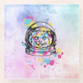 Dessous-de-verre En Verre Astronaut Cat