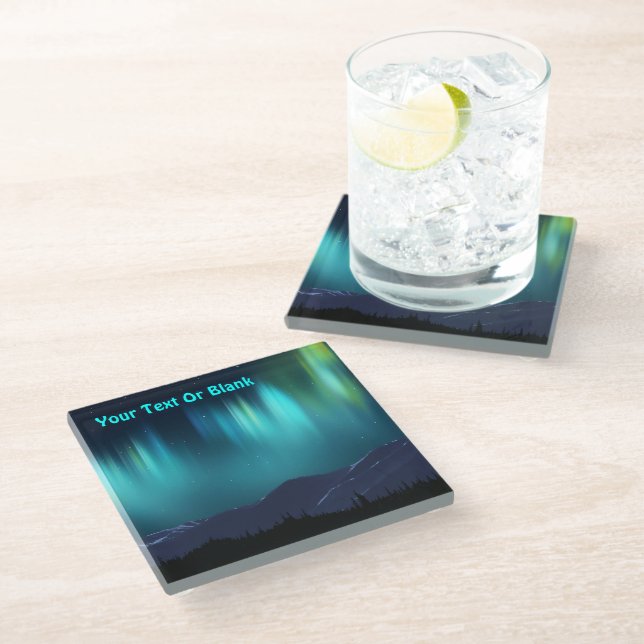 Dessous-de-verre En Verre Aurora Borealis (Incliné)