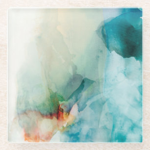 Dessous-de-verre En Verre Aversion - Aquarelle bleue